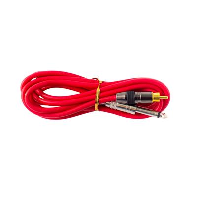 Clipcord Cable Siliconado Conexión RCA Recta (Rojo)