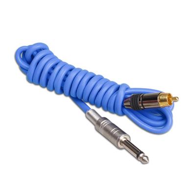 Clipcord Cable Siliconado Conexión RCA Recta (Celeste)