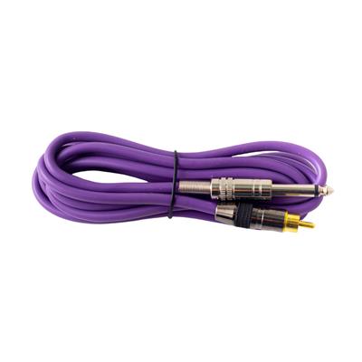 Clipcord Cable Siliconado Conexión RCA Recta (Violeta)