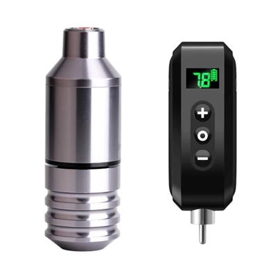 Kit Tattoo Batería EZ Portex Gen 2 BK - Máquina Pen #2578-3 (Plateada)