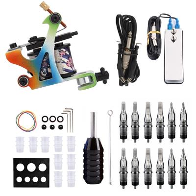 Kit Tattoo Máquina 1116-7 con Puntera, Cartuchos Y Accesorios