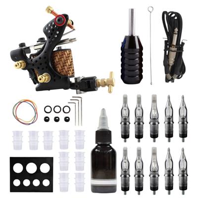 Kit Tattoo Máquina Custom Astral #2111-1 (Negra) + Accesorios