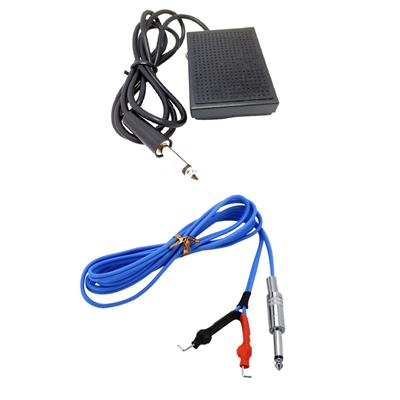 Combo Pedal Standard Negro + Clipcord Cable Siliconado (Celeste)