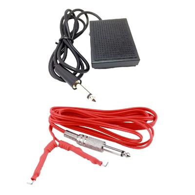 Combo Pedal Standard Negro + Clipcord Cable Siliconado (Rojo)