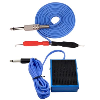 Combo Pedal Acero Premium + Clipcord Cable Siliconado (Celeste)