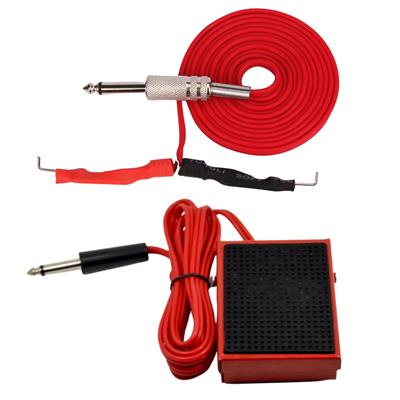 Combo Pedal Acero Premium + Clipcord Cable Siliconado (Rojo)