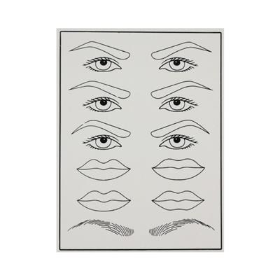 Piel Sintética Pmu Diseño Cejas Ojos Boca Práctica Makeup